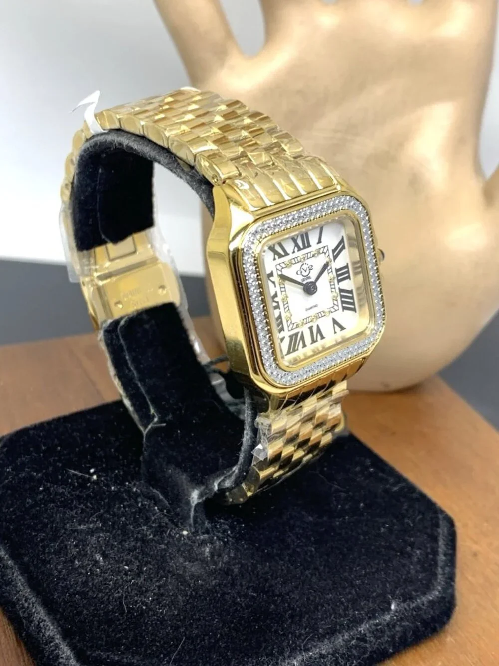 GV2 by Gevril Women's Watch 12112 Swiss Quartz Diamond Gold Tone Steel 27.5mm